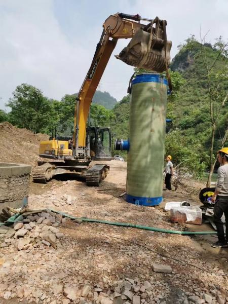 信阳雅安芦山一体化提升泵施工现场